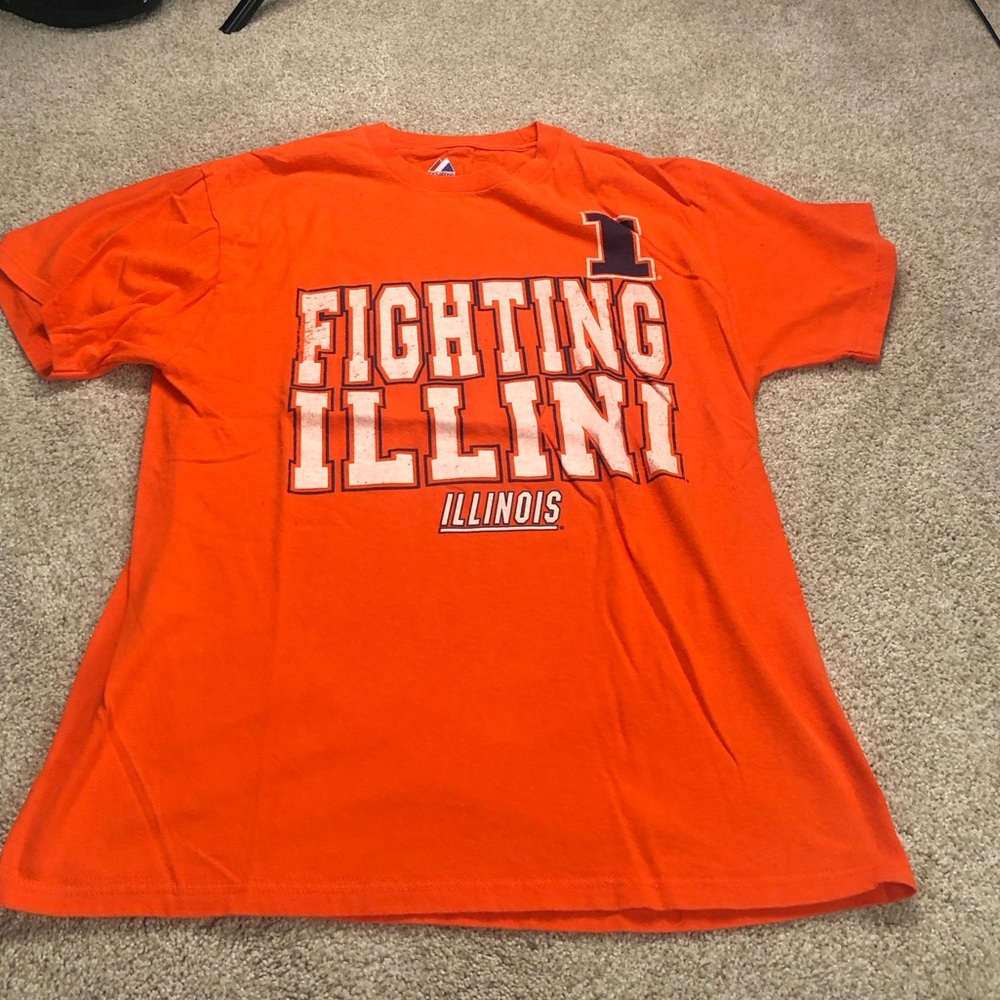 Fighting Illini short sleeve shirt, Brand-Majestic, Size - Large